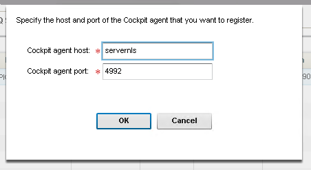 SAP IQ Cockpit Register Agent dialog showing the server host and port 4992.
